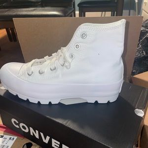 White converse womens 7 new